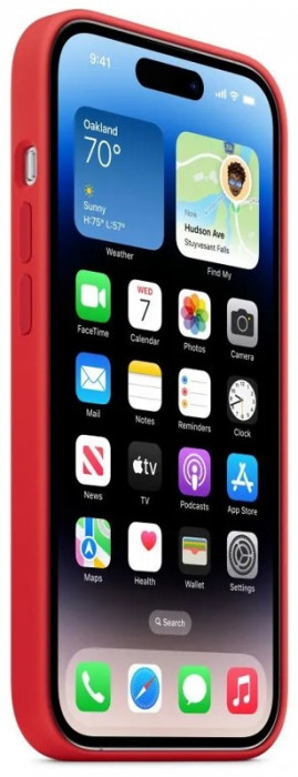 Чехол Silicone Case with Magsafe для iPhone 14 Pro Max Красный (Product Red) + iC