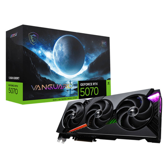 Видеокарта NVIDIA GeForce RTX 5070 MSI OC 12Gb (RTX 5070 12G VANGUARD SOC)