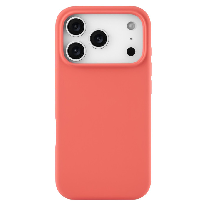 Чехол защитный uBear Touch Mag Case для iPhone 17 Pro, MagSafe совместимый, силикон, софт-тач, коралловый