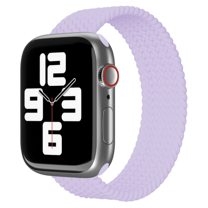 Ремешок нейлоновый плетёный VLP для Apple Watch 42/44/45 S/M фиолетовый