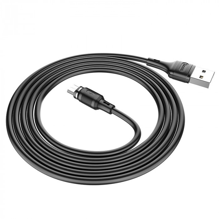 Кабель HOCO X52 Sereno Magnetic MicroUSB, 2.4А, магнитный, 1м, PVC Черный | Фото 2 из 5