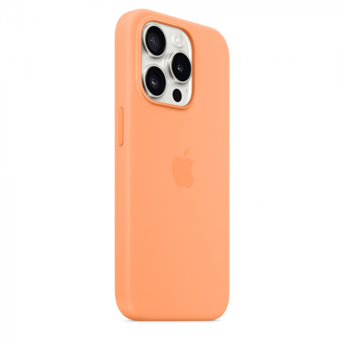 Чехол Silicone Case MagSafe для iPhone 15 Pro Max Orange Sorbet