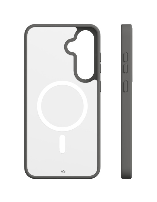 Чехол защитный VLP Moon Case с MagSafe для Samsung S24 FE, серый