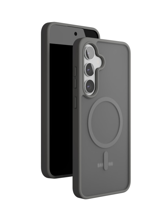 Чехол защитный VLP Moon Case с MagSafe для Samsung S24 FE, серый