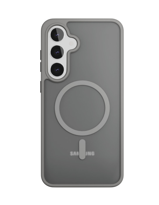 Чехол защитный VLP Moon Case с MagSafe для Samsung S24 FE, серый