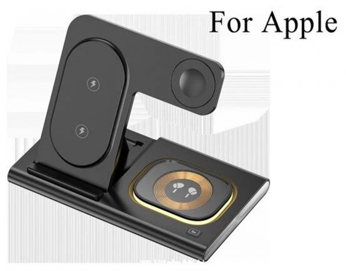 Беспроводная зарядная станция 4 в 1 Magnetic Night Light A80 Черный | Фото 1 из 4