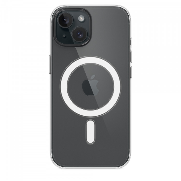 Чехол Clear Case MagSafe для iPhone 15 Plus Прозрачный