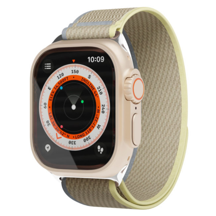Ремешок нейлоновый VLP Trail Band для Apple Watch 42/44/45/49mm, бежевый-желтый