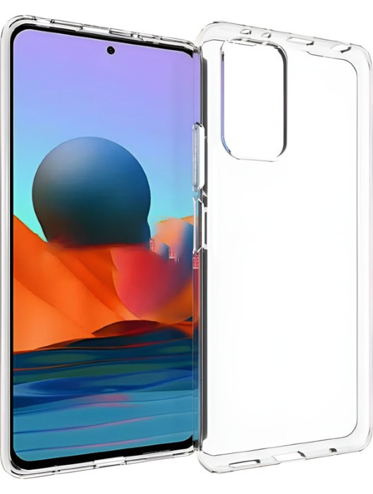 Чехол Silicone Cover для Xiaomi Redmi Note 10 Pro Прозрачный
