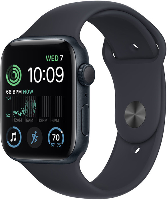 Умные часы Apple Watch SE 2022 44mm Aluminum Case with Sport Band Тёмная ночь | Фото 4 из 4