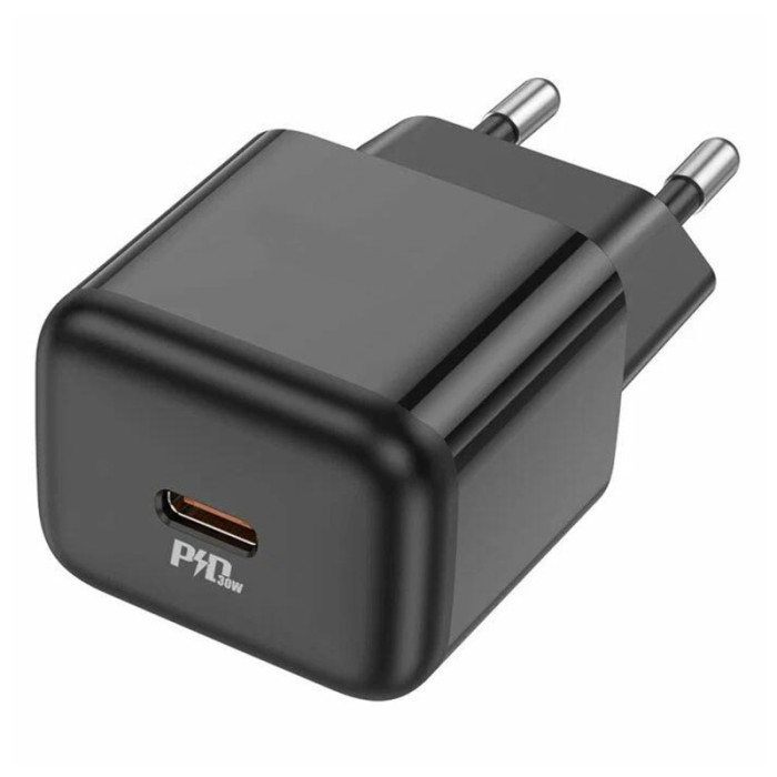 Зарядное устройство Hoco N32 USB-C, 30W Черный + кабель USB-C-USB-C | Фото 3 из 3