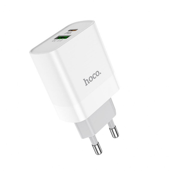 Зарядное устройство HOCO C80A 1USB+USB Type-C 3.1A Белый | Фото 2 из 2