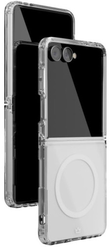 Чехол защитный VLP Crystal Case с MagSafe для Samsung Z Flip 7, прозрачный