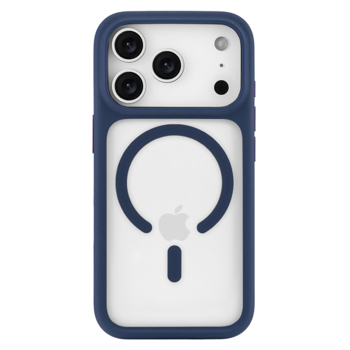 Чехол защитный uBear Shade Case для iPhone 17 Pro, MagSafe совместимый, усиленный, силк-тач, синий