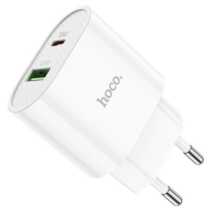 Зарядное устройство HOCO C95A 1USB+USB Type-C 3.1A Белый | Фото 2 из 2