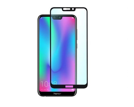 Защитное 3D стекло для Honor 8C тех.пак Черное | Фото 2 из 2