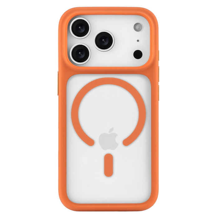 Чехол защитный uBear Shade Case для iPhone 17 Pro, MagSafe совместимый, усиленный, силк-тач, оранжевый