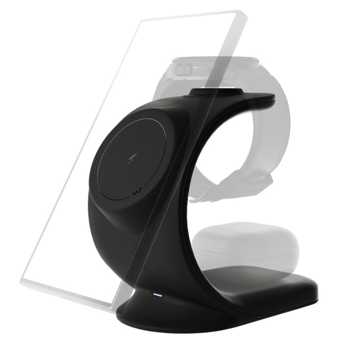 Беспроводное зарядное устройство VLP Powerstand 3in1 для Samsung, черное