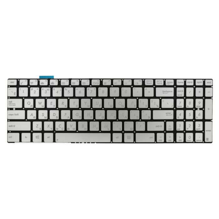 Клавиатура для ноутбука ASUS N750J серая с подсветкой
