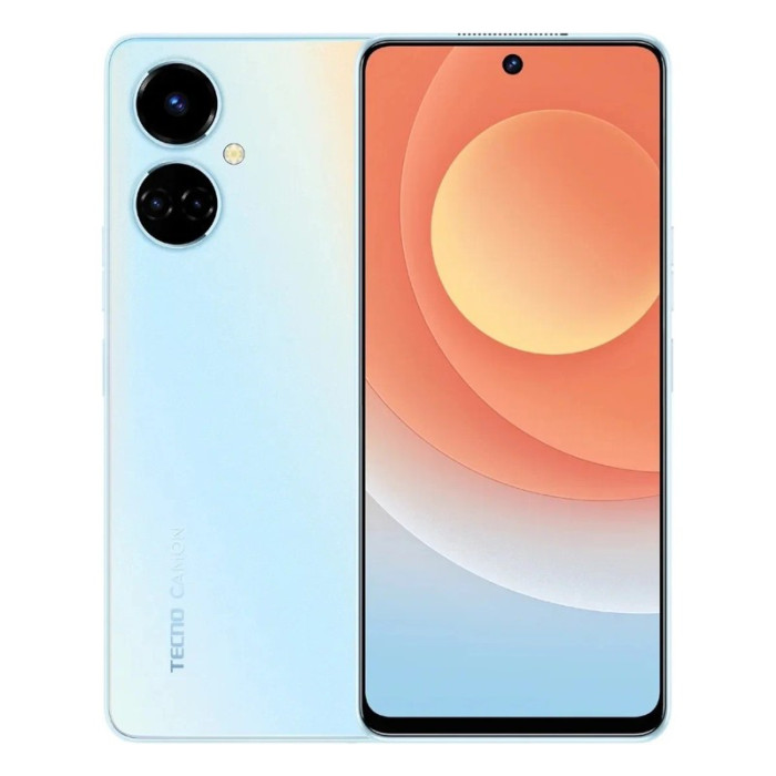 Смартфон Tecno Camon 19 6/128GB Голубой (SeaSalt White) EAC | Фото 9 из 9