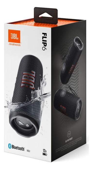 Портативная колонка JBL Flip 6 Черный | Фото 3 из 6