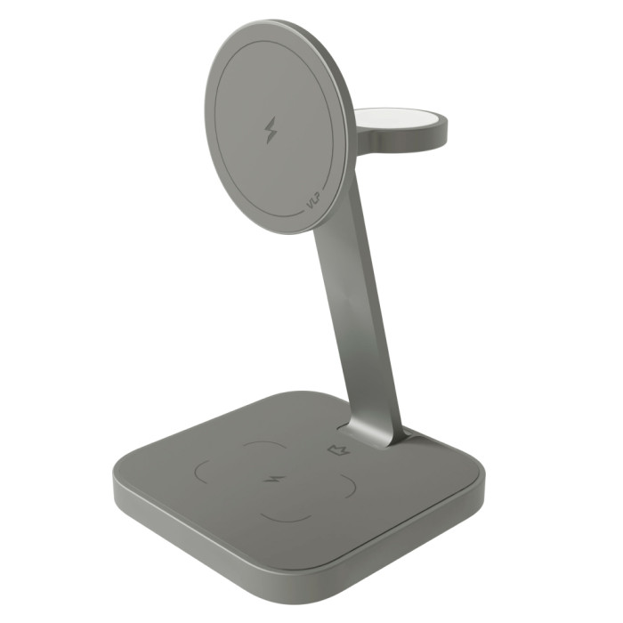 Беспроводное зарядное устройство VLP Unity Power 3in1 для Apple, натуральный титан