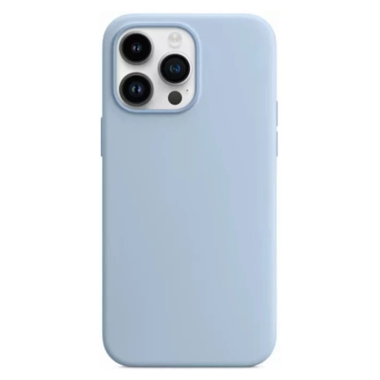 Чехол накладка Silicone Case для iPhone 15 Pro Max Голубой