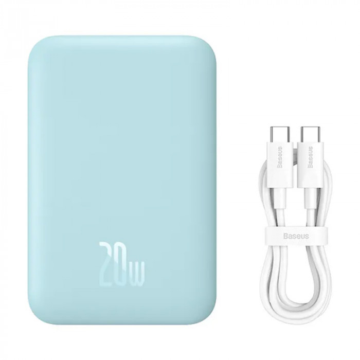 Внешний аккумулятор Baseus Power Bank MagSafe 6000mAh 20W Голубой (PPCX020003)