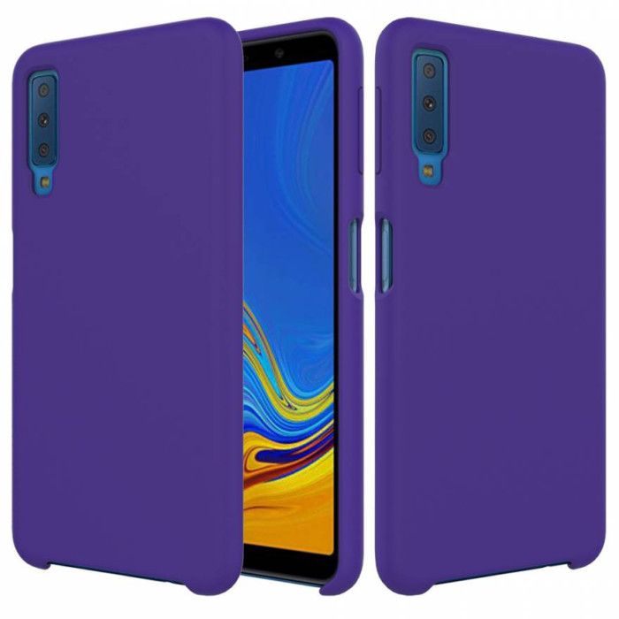 Чехол-накладка Silicone Cover для Samsung Galaxy A7 2018 Фиолетовый | Фото 2 из 2