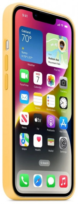 Чехол Silicone Case для iPhone 14 Желтый (Sunglow) | Фото 3 из 4