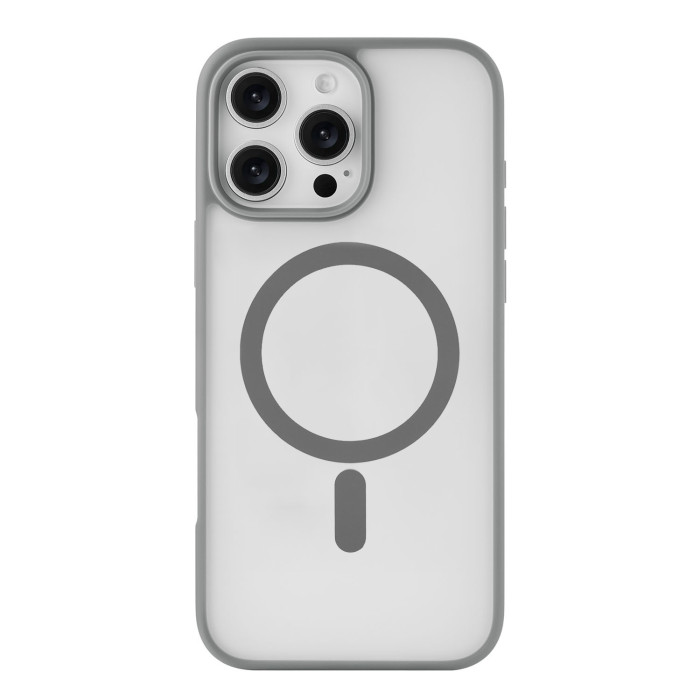 Чехол защитный uBear Cloud Mag Case для iPhone 16 Pro Max, MagSafe совместимый, усиленный, силк-тач, Cерый | Фото 1 из 5