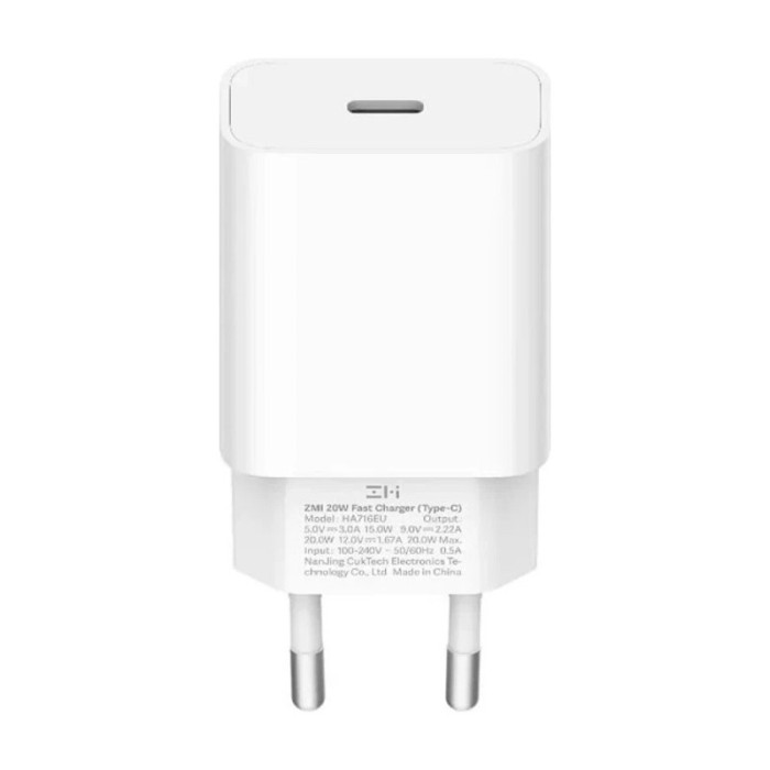 Зарядное устройство Xiaomi ZMI USB Type-C Fast Charger 20W HA716EU White EU | Фото 2 из 2