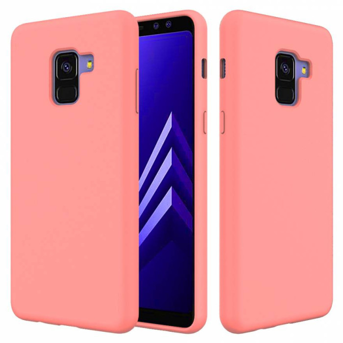 Чехол-накладка Silicone Cover для Samsung Galaxy A5 2018/A8 2018 Оранжевый | Фото 2 из 2