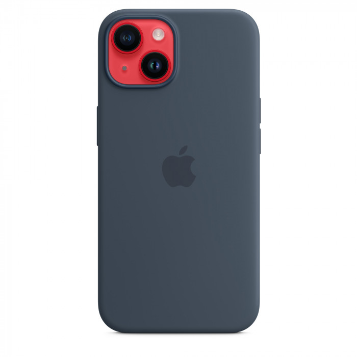 Чехол Silicone Case MagSafe для iPhone 14 Storm Blue