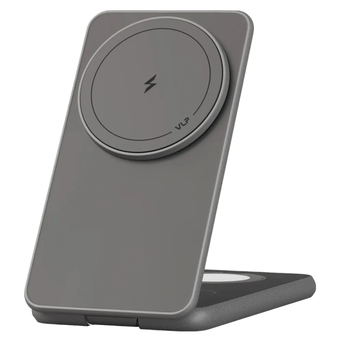 Беспроводное зарядное устройство VLP Alum Power Pro для Apple, натуральный титан