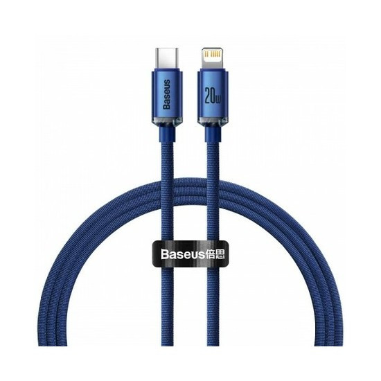 Кабель Baseus Crystal Shine Series USB - Lightning 1.2m Синий CAJY000203 | Фото 2 из 3