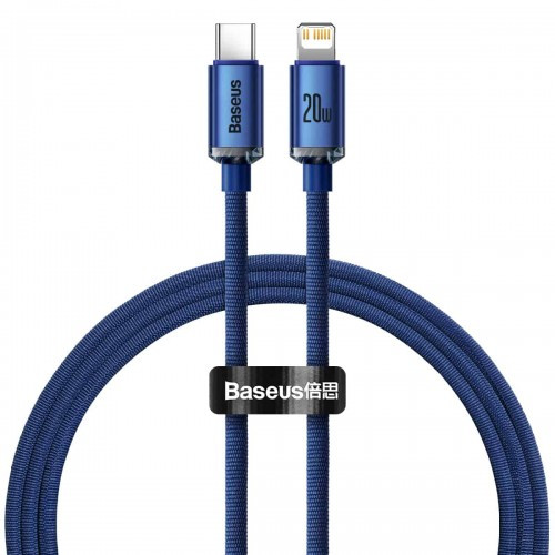 Кабель Baseus Crystal Shine Series USB - Lightning 1.2m Синий CAJY000203 | Фото 1 из 3