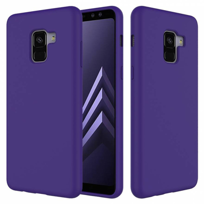 Чехол-накладка Silicone Cover для Samsung Galaxy A8 Plus 2018 Фиолетовый | Фото 2 из 2