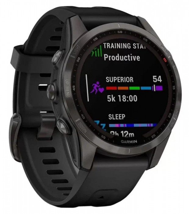 Умные часы Garmin Fenix 7S Carbon Sapphire Solar (010-02539-24)