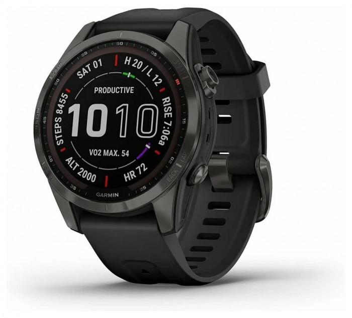 Умные часы Garmin Fenix 7S Carbon Sapphire Solar (010-02539-24)