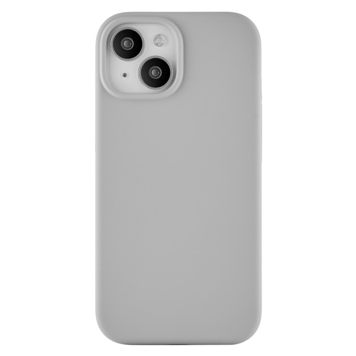 Чехол защитный uBear Touch Mag Case для iPhone 15, MagSafe совместимый, силикон, софт-тач, серый