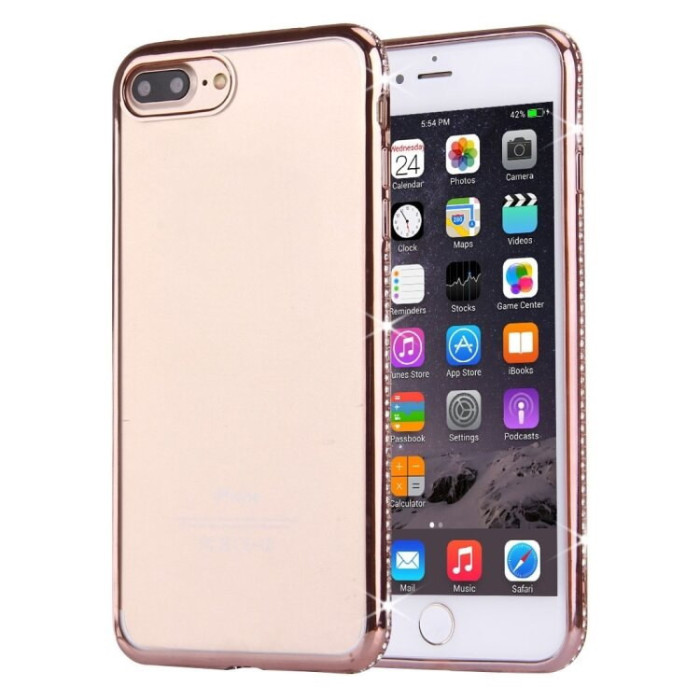 Чехол-накладка силиконовая для iPhone 7+ с зеркальной рамкой | Фото 2 из 2