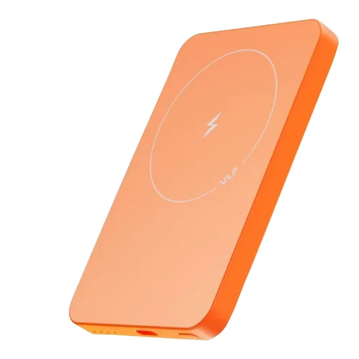 Аккумулятор внешний VLP LITE Power Snap 5000 mAh, 3A, MagSafe, USB-C, оранжевый