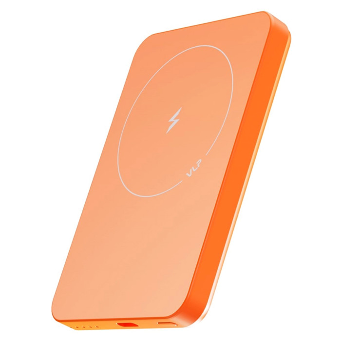 Аккумулятор внешний VLP LITE Power Snap 5000 mAh, 3A, MagSafe, USB-C, оранжевый