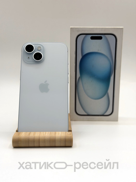 Б/у Смартфон Apple iPhone 15 128GB Голубой (Blue) nano SIM + eSIM