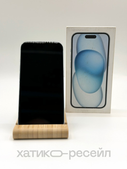Б/у Смартфон Apple iPhone 15 128GB Голубой (Blue) nano SIM + eSIM