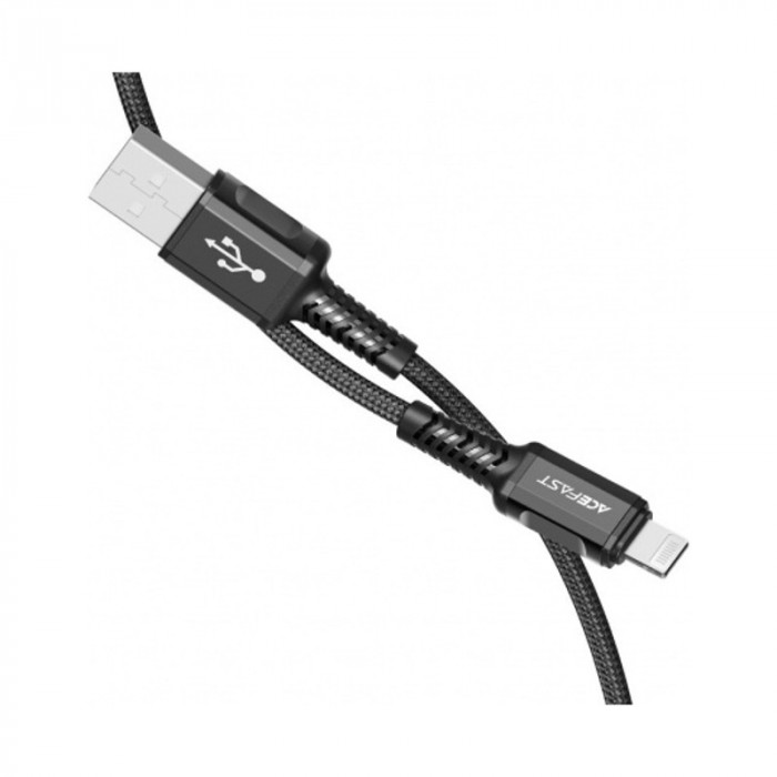 Кабель AceFast C1-02 USB на Lightning Черный