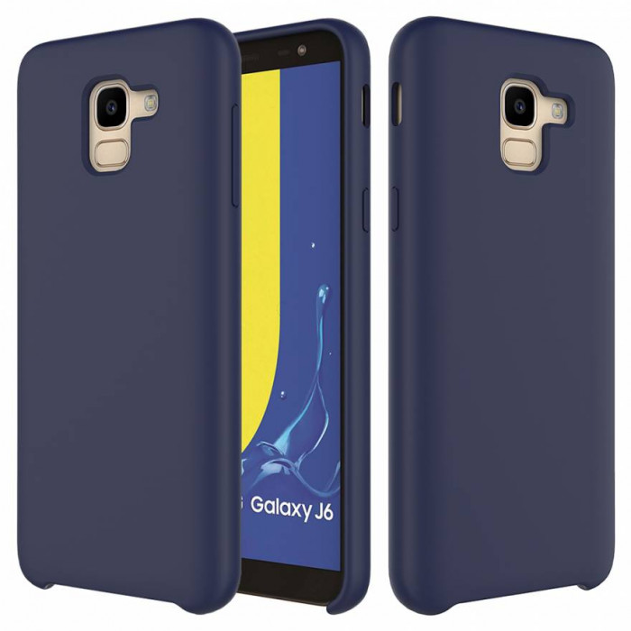 Чехол-накладка Silicone Cover для Samsung Galaxy J6 2018 Темно-синий | Фото 1 из 2