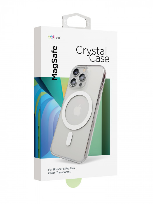 Чехол защитный VLP Crystal case с MagSafe для iPhone 14 Pro Max прозрачный | Фото 2 из 3
