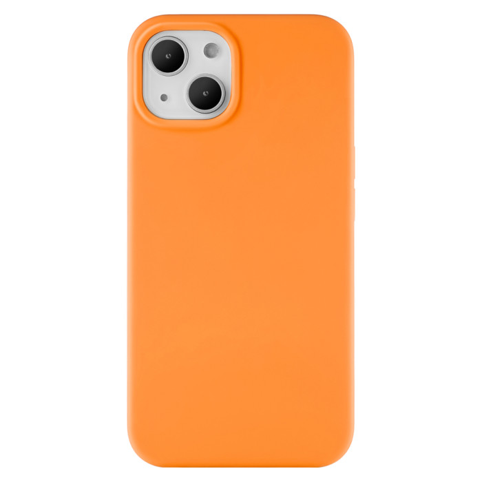 Чехол защитный uBear Touch Mag Case для iPhone 13, жидкий силикон, MagSafe совместимый, магнитная упаковка, orange